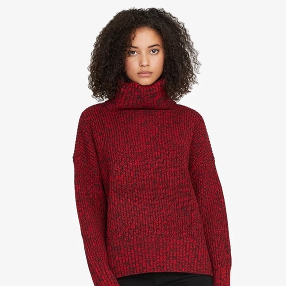 Sanctuary the Roll Neck Sweater Party Red/Black - Picture 2 of 8